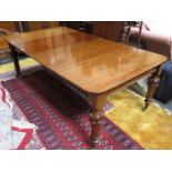 10ft ANTIQUE MAHOGANY EXTENDING DINING TABLE WITH FOUR LEAVES