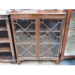 ANTIQUE MAHOGANY TWO DOOR ASTRAL GLAZED DISPLAY CABINET