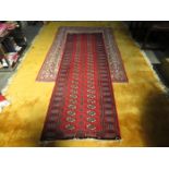 LARGE MUSTARD COLOURED FLOOR RUG AND TWO SMALLER FLOOR RUGS