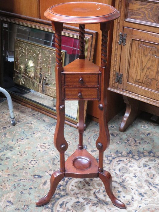 REPRODUCTION PLANT STAND WITH TWO DRAWERS