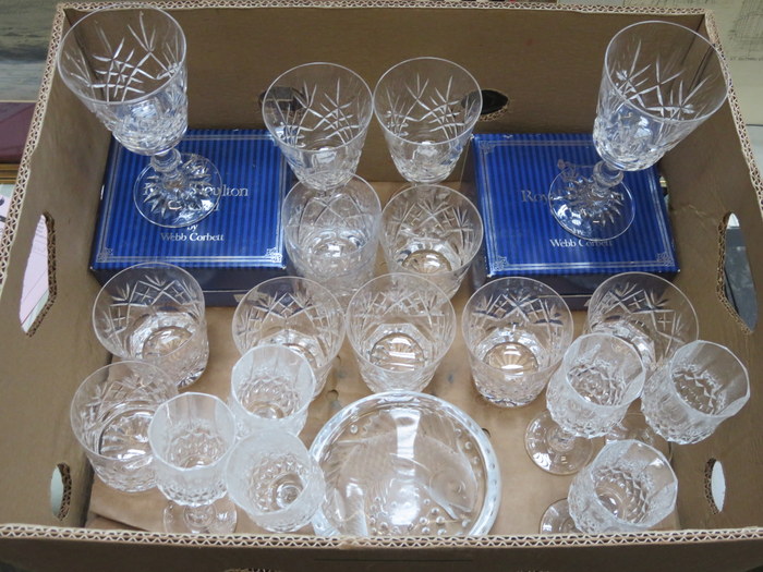 PARCEL OF VARIOUS GLASSWARE INCLUDING ROYAL DOULTON
