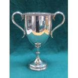 VICTORIAN HALLMARKED SILVER TWO HANDLED TROPHY, LONDON ASSAY, DATED 1845, BY HENRY HOLLAND,