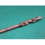 CARVED TRIBAL STYLE STAFF