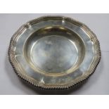 HALLMARKED SILVER WAVE EDGED SHALLOW BOWL, LONDON ASSAY, DATED 1901,