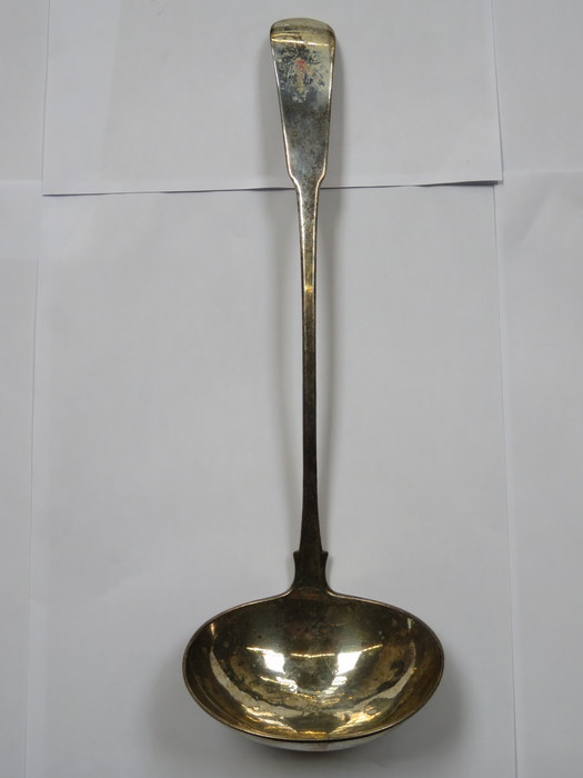 EARLY SCOTTISH SILVER SOUP LADLE, PROVINCIAL ABERDEEN ASSAY, CIRCA 1790s,