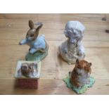 TWO BESWICK AND TWO ROYAL ALBERT BEATRIX POTTER FIGURE