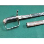 AUSTRIAN DRESS SWORD WITH METAL SCABBARDS, ENGRAVINGS ON HILT END,