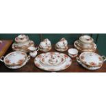 QUANTITY OF ROYAL ALBERT OLD COUNTRY ROSES DINNERWARE,