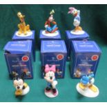 SET OF SIX ROYAL DOULTON MICKEY MOUSE COLLECTION BOXED FIGURES