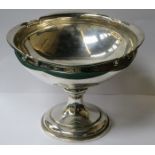 HALLMARKED SILVER STEMMED SWEET BOWL, SHEFFIELD ASSAY, DATED 1924, BY JAMES DEAKIN & SONS,