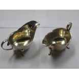 PAIR OF HALLMARKED SILVER SAUCE BOATS, BIRMINGHAM ASSAY, DATED 1933,