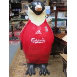 5ft TALL LIVERPOOL FC FIBRE GLASS MODEL PENGUIN, MADE FOR GO PENGUIN BY WILD IN ART,