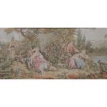 MODERN GILT FRAMED MACHINE EMBROIDERED TAPESTRY,