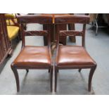 PAIR OF MAHOGANY DINING CHAIRS