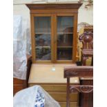 MAHOGANY BUREAU BOOKCASE