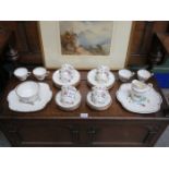 PARCEL OF CROWN STAFFORDSHIRE FLORAL TEAWARE,