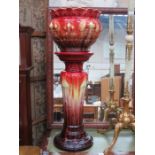 ART NOUVEAU STYLE JARDINIERE ON STAND