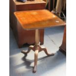 MAHOGANY TILT TOP TABLE ON TRIPOD SUPPORTS