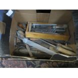 BOX CONTAINING VARIOUS TOOLS