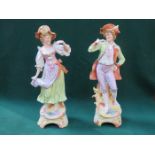 PAIR OF CONTINENTAL CERAMIC FIGURES