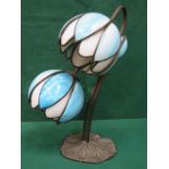 TIFFANY STYLE PEWTER TABLE LAMP