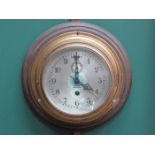 MOUNTED BRASS SHIP'S CLOCKS BY BARKERS,