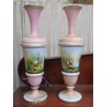 PAIR OF VENETIAN HANDPAINTED AND GILDED VASES,