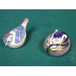 TWO CROWN DERBY GLAZED CERAMIC FIGURES,