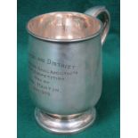 HALLMARKED SILVER TANKARD BY WALKER & HALL,