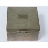 HALLMARKED SILVER MACHINE TURNED CIGARETTE BOX,