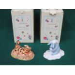 TWO BOXED ROYAL DOULTON WINNIE THE POOH FOUR SEASONS COLLECTION FIGURES