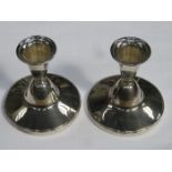 PAIR OF HALLMARKED SILVER CANDLE STANDS BY ADIE BROS,