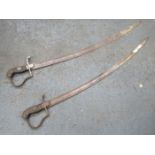 TWO GERMAN (PRUSSIAN) 1873 PATTER ARTILLERY SABRES