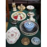 MIXED LOT INCLUDING DOULTON PLATE AND SMALL SATSUMA COFFEE POT, ETC.