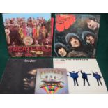PARCEL OF BEATLES VINYLS INCLUDING SERGEANT PEPPERS LONELY HEARTS CLUB BAND,