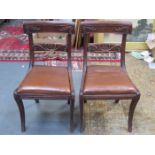 PAIR OF MAHOGANY DINING CHAIRS