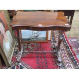 ROSEWOOD SHAPED TOPPED SINGLE DRAWER SIDE TABLE