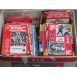 PARCEL OF LIVERPOOL FC SOUVENIR MATCHDAY PROGRAMMES, SOME WITH TICKET STUBS,