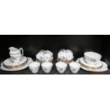 PARCEL OF CROWN STAFFORDSHIRE FLORAL TEAWARE,