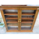 TWO DOOR GLAZED BOOKCASE TOP SECTION