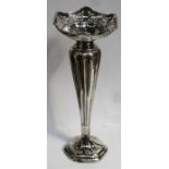 SILVER FLUTE VASE,