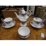 ROYAL ALBERT MOONLIGHT ROSE BREAKFAST SET