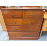 MAHOGANY TWO OVER THREE CHEST OF DRAWERS