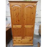 PINE TWO DOOR WARDROBE