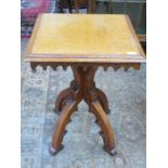 GOTHIC STYLE OAK HALL TABLE