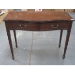 REPRODUCTION SERPENTINE FRONTED THREE DRAWER SIDE TABLE