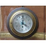 MOUNTED BRASS SHIP'S CLOCKS BY BARKERS,