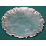 HALLMARKED SILVER WAVE EDGED SALVER BY WALKER & HALL, SHEFFIELD ASSAY,