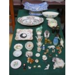 MIXED LOT OF VARIOUS CERAMIC INCLUDING ROYAL DOULTON, ROYAL COPENHAGEN, COALPORT AND COPELAND SPODE,