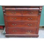 VICTORIAN MAHOGANY CHEST OF DRAWERS